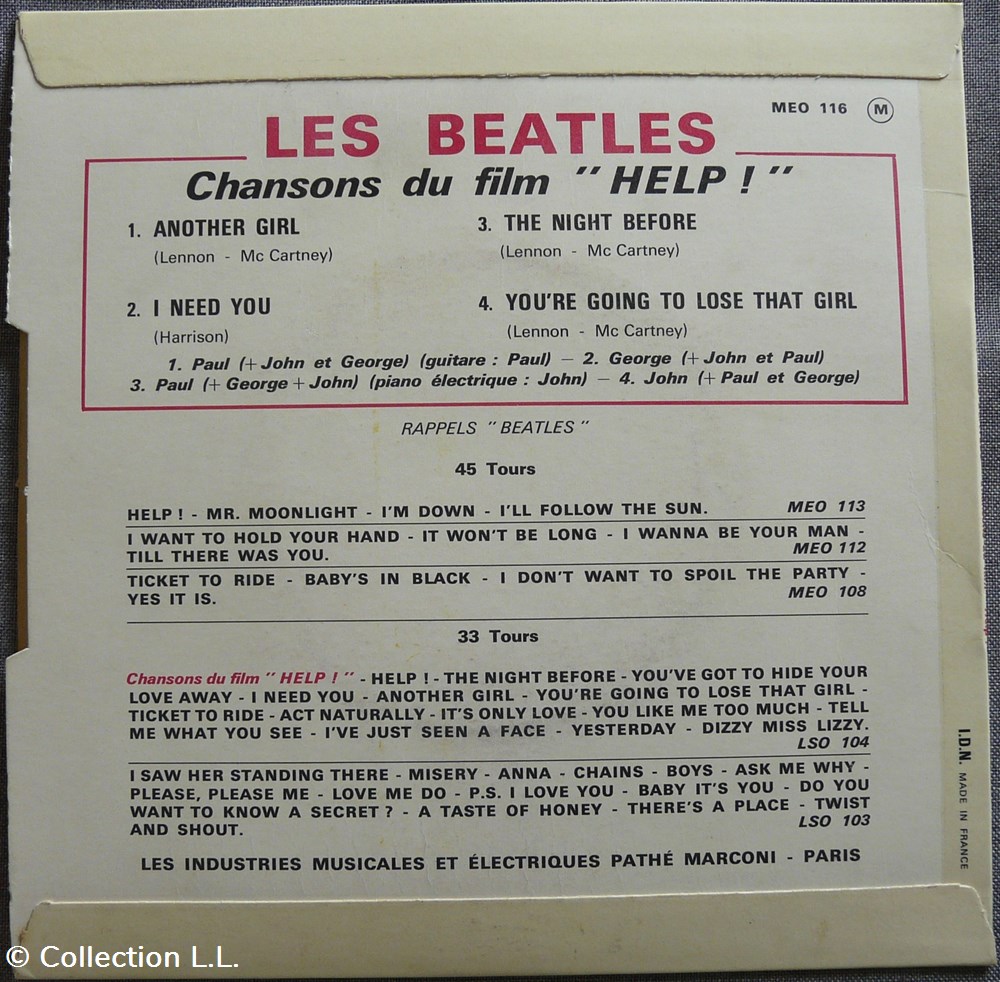 1966∼MEO 116∼Another girl musique instruments disques vinyles disque tours 1966 meo 116 another girl
