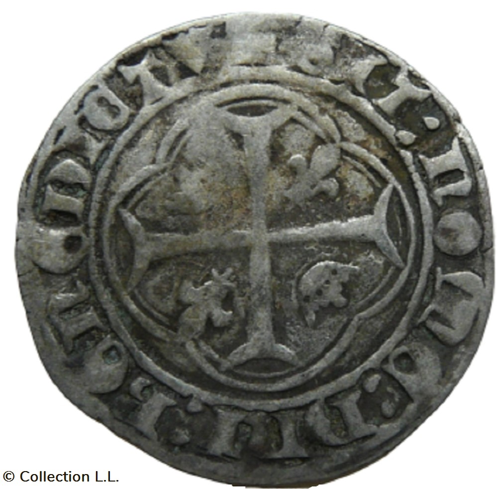 Blanc aux Couronnelles, 1° ém, Romans monnaie france royale blanc aux couronnelles 1 em romans