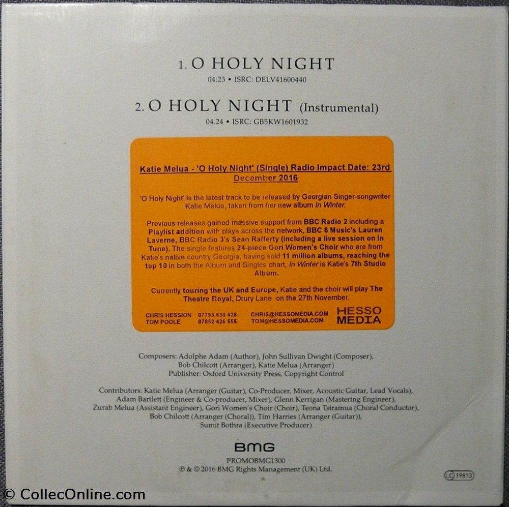 O Holy Night (promo 2 titres) musique instruments cd o holy night promo 2 titres