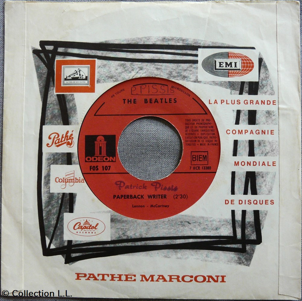 1966∼FOS 107∼Paperback writer musique instruments disques vinyles disque tours 1966 fos 107 paperback writer