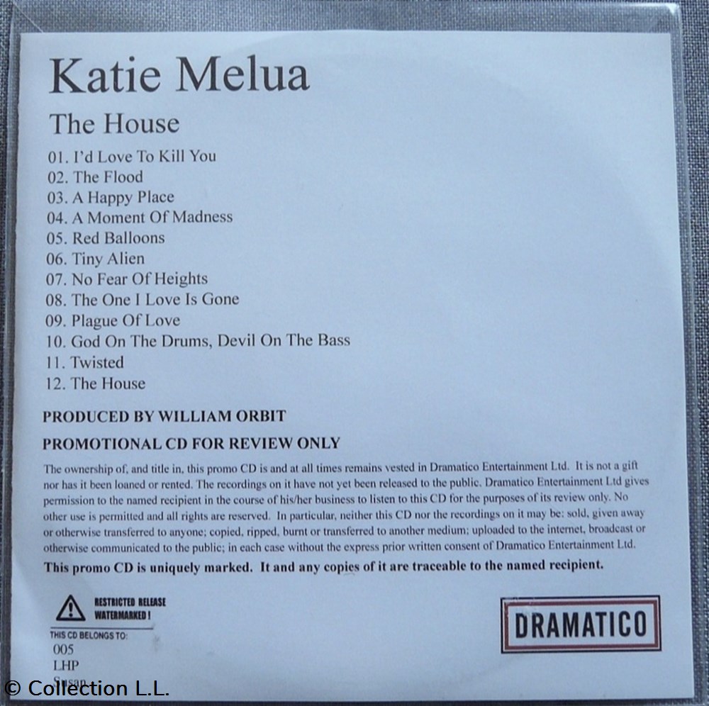 The House (album promo) musique instruments cd the house album promo