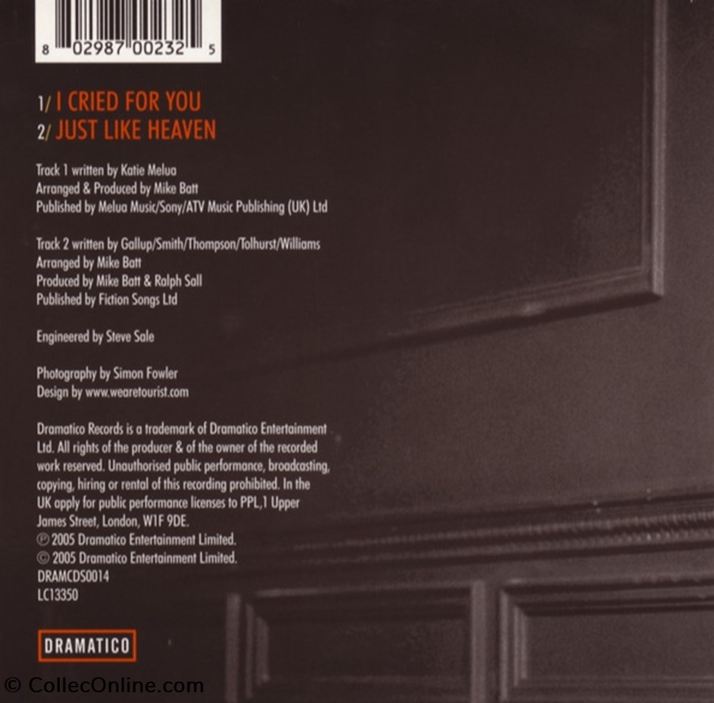 I Cried For You/Just Like Heaven (single 2 titres) musique instruments cd i cried for you just like heaven single 2 titres