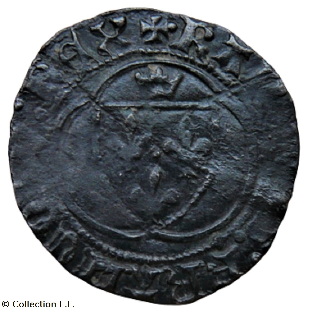 monnaie france royale petit blanc aux couronnelles 1 em poitiers