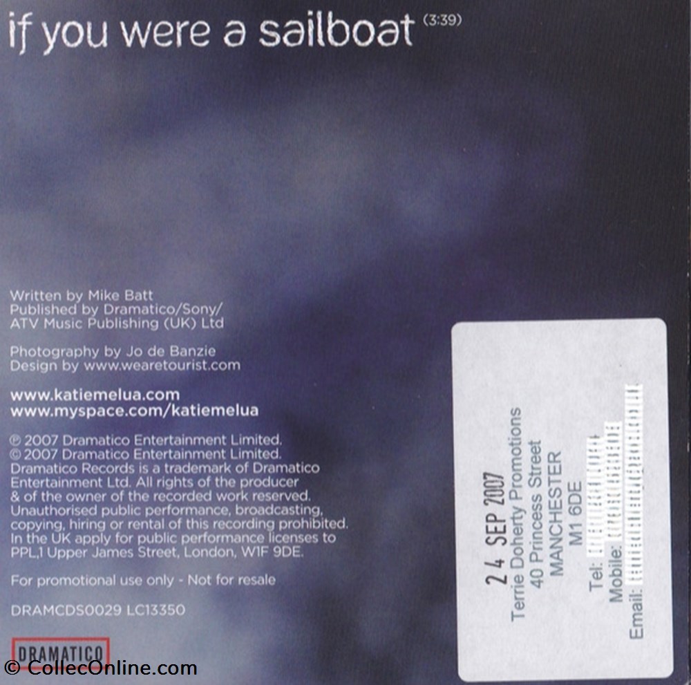 If You Were a Sailboat (promo 1 titre) musique instruments cd if you were a sailboat promo 1 titre