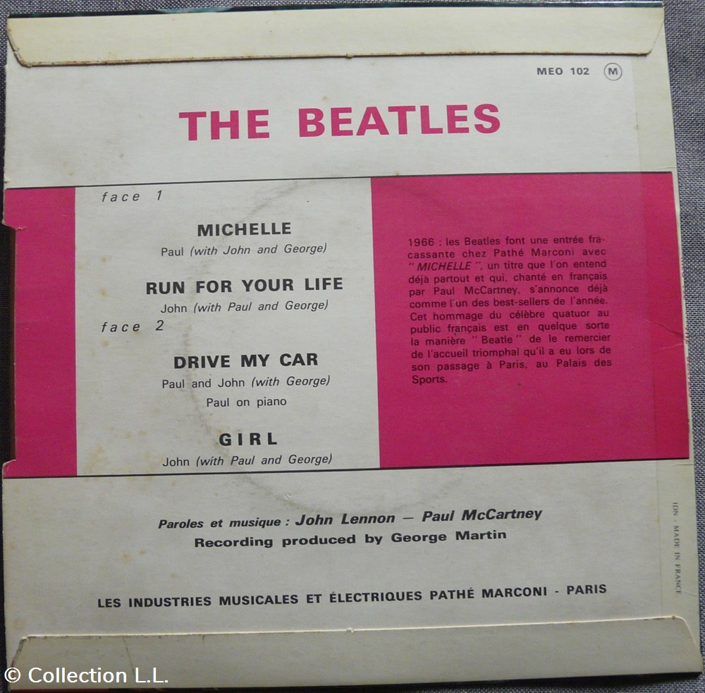 1966∼MEO 102∼Michelle musique instruments disques vinyles disque tours 1966 meo 102 michelle