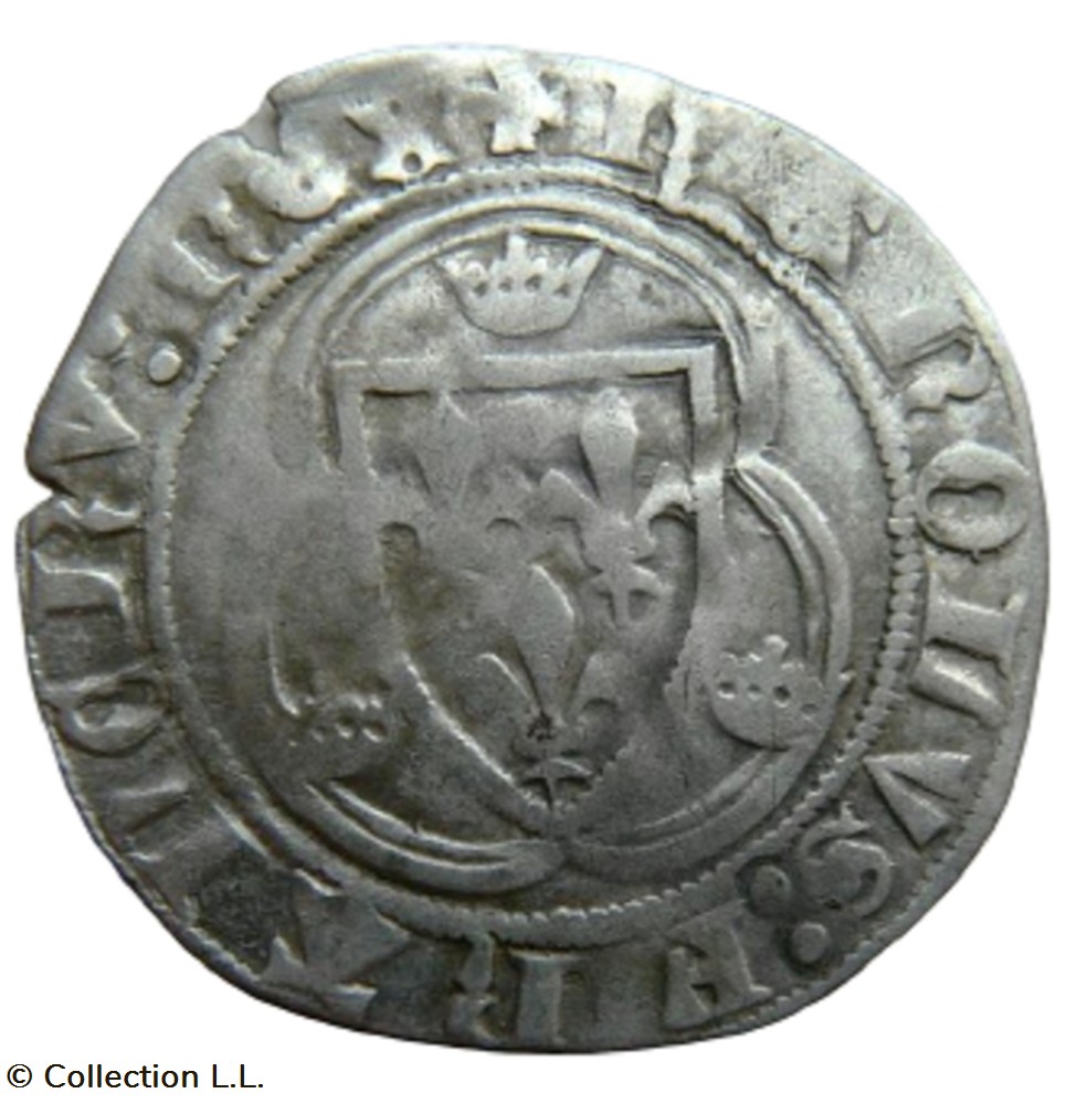 monnaie france royale blanc aux couronnelles 1 em romans
