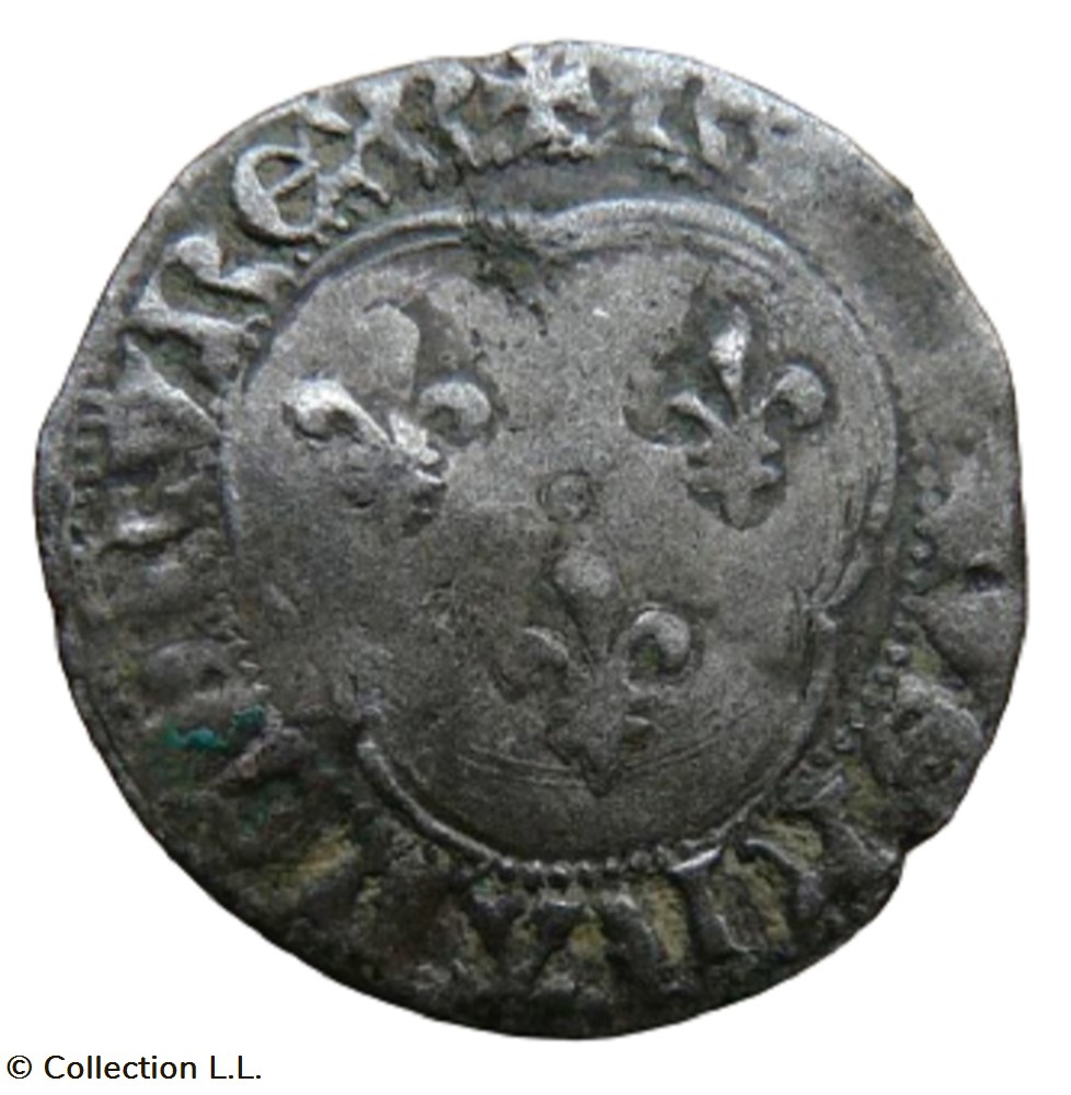 Double Tournois, 8° type, 1° ém, Bourges monnaie france a royale double tournois 8 type 1 em bourges