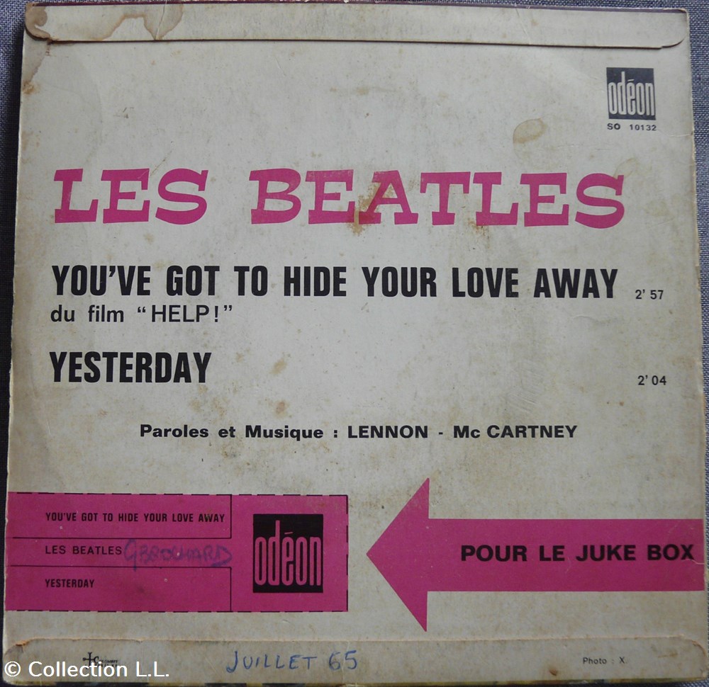 musique instruments disques vinyles disque tours 1965 so 10132 you ve got to hide your love away