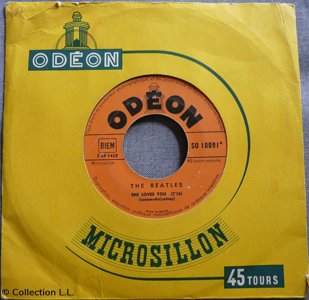1963∼SO 10091∼She loves you musique instruments disques vinyles disque tours 1963 so 10091 she loves you