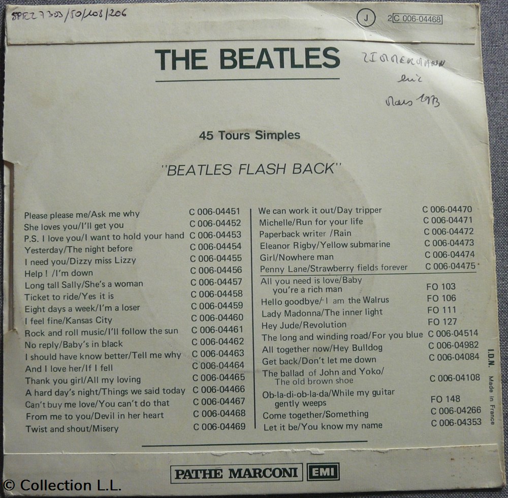1973∼2C 006 04468∼From me to you musique instruments disques vinyles disque tours 1973 2c 006 04468 from me to you