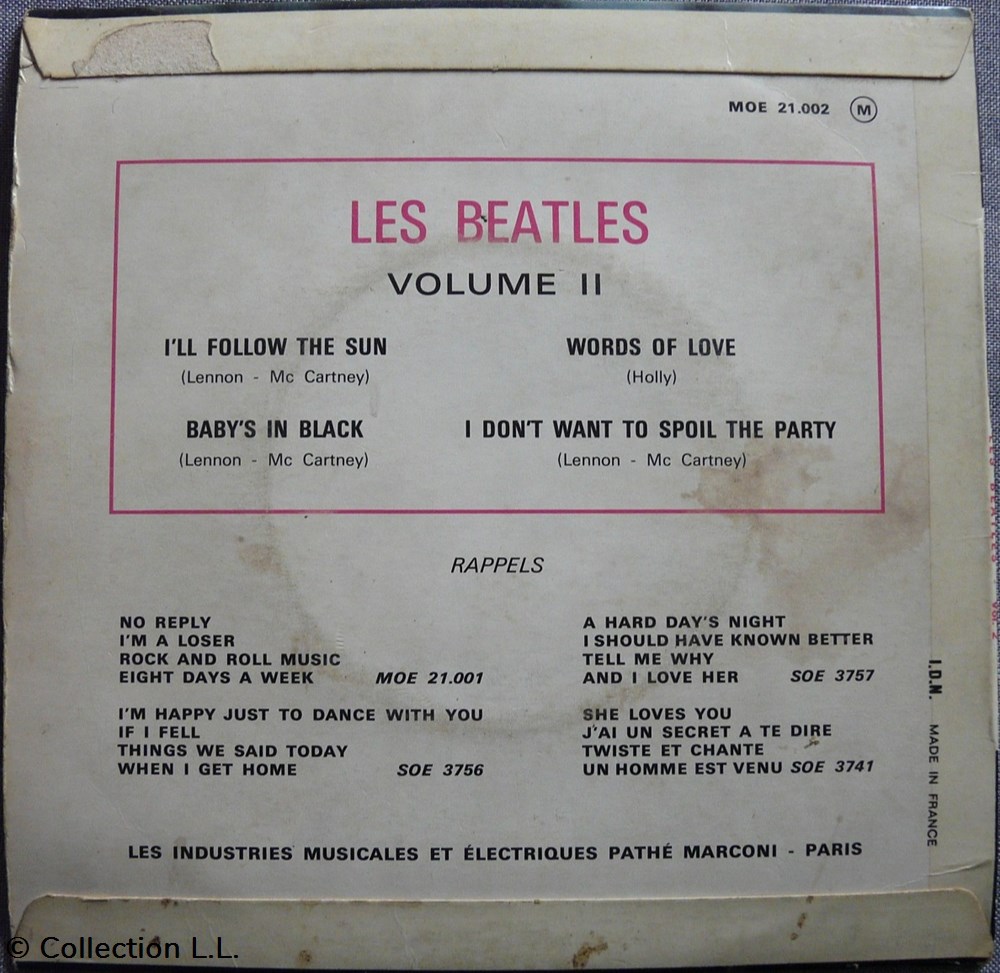 musique instruments disques vinyles disque tours 1965 moe 21002 i ll follow the sun
