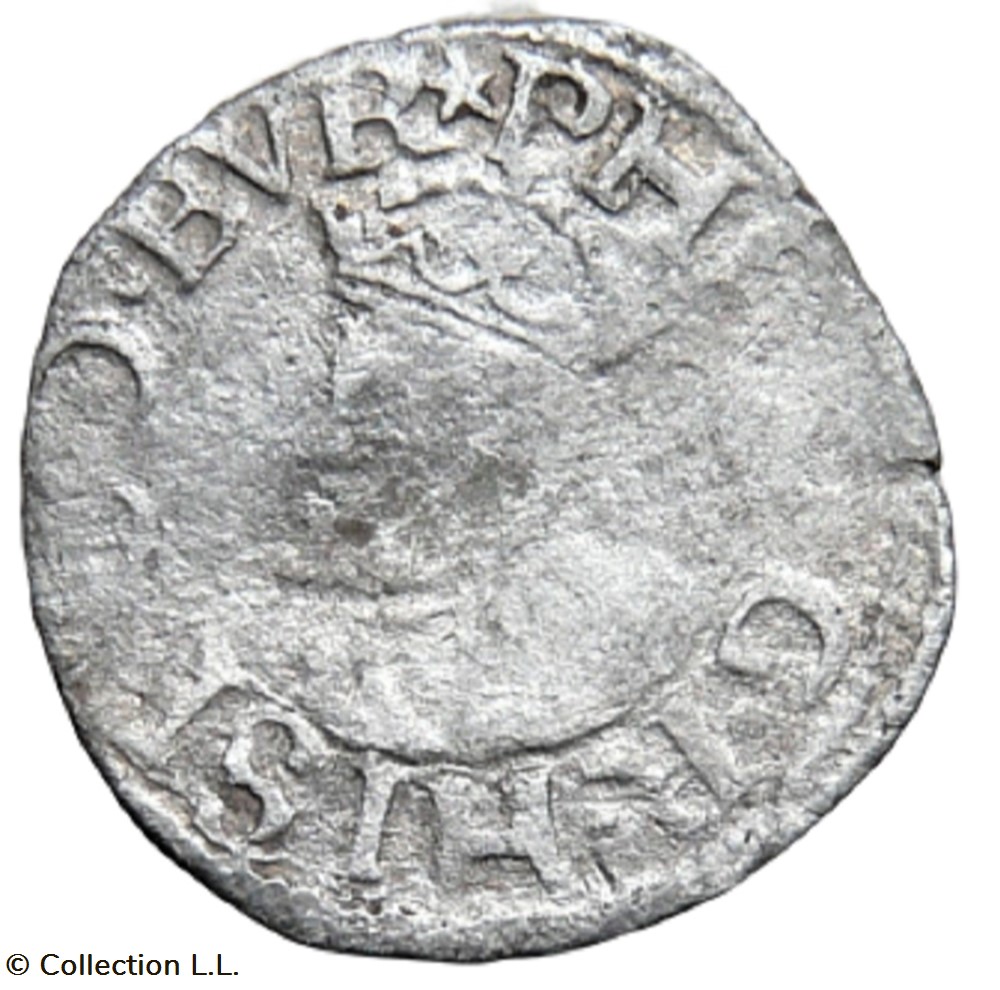 Bourgogne (Comté de)- Philippe II, Demi-Carolus monnaies europe medievale france feodales bourgogne comte de philippe ii demi carolus
