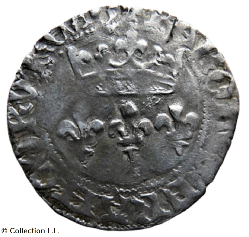 Blanc aux Lis Accotés, Orléans monnaie france royale blanc aux lis accotes orleans