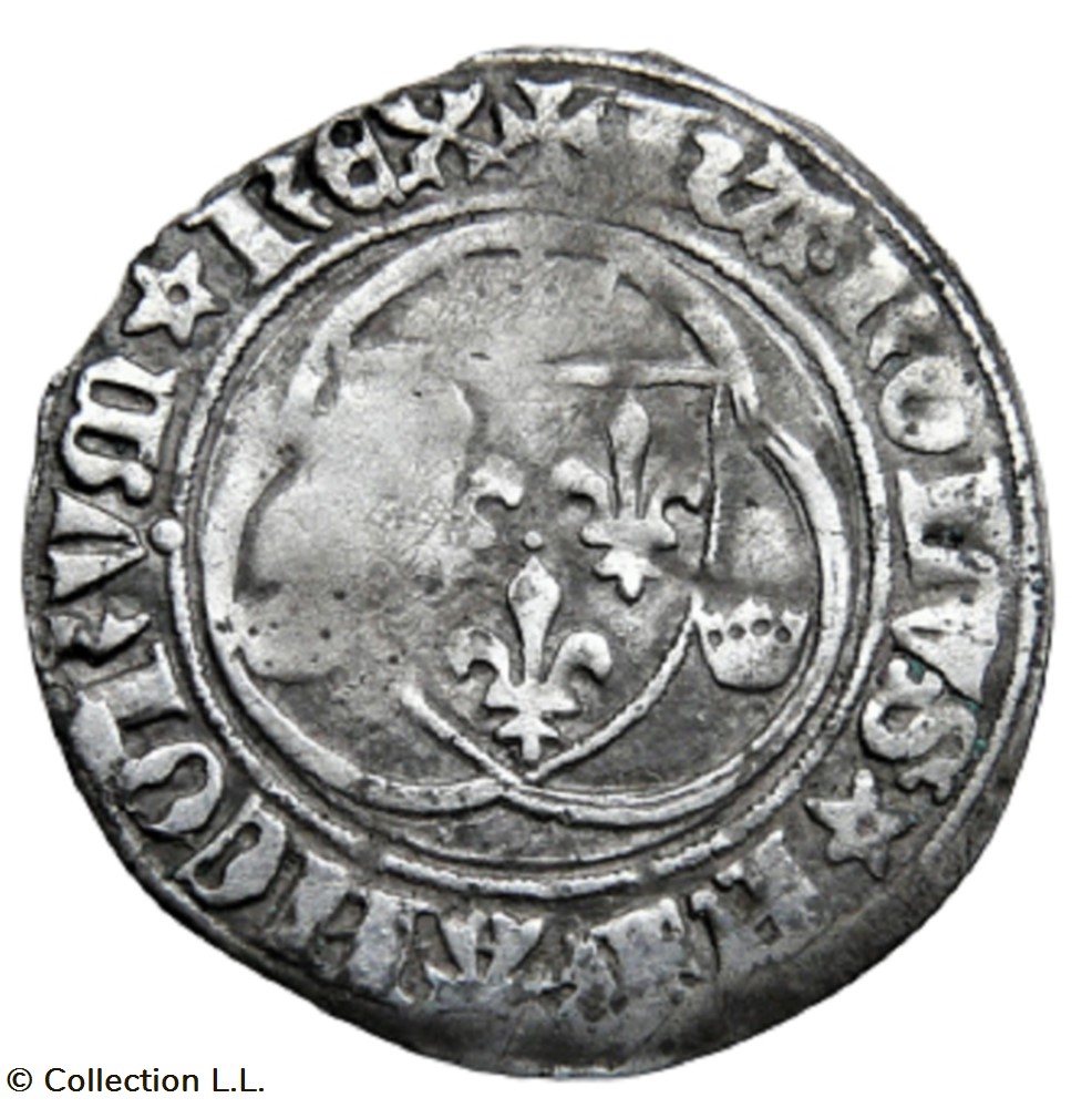 Blanc aux Couronnelles, 4° ém, Rouen monnaie france royale blanc aux couronnelles 4 em rouen