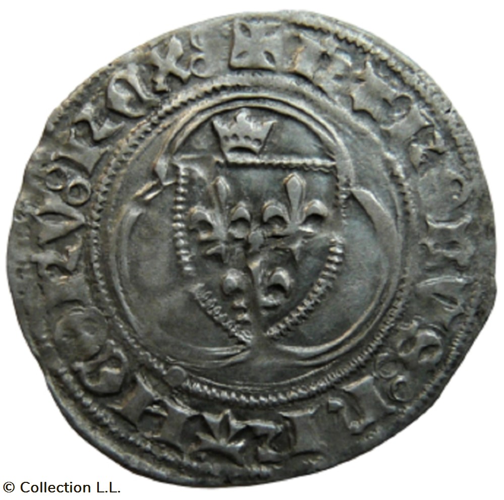 monnaie france royale petit blanc aux couronnelles 1 em saint pourcain