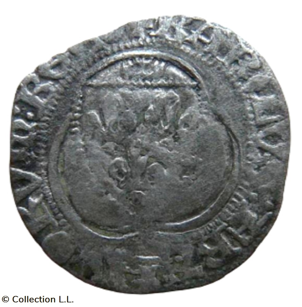 Petit Blanc aux Couronnelles, 1° ém, Orléans monnaie france royale petit blanc aux couronnelles 1 em orleans