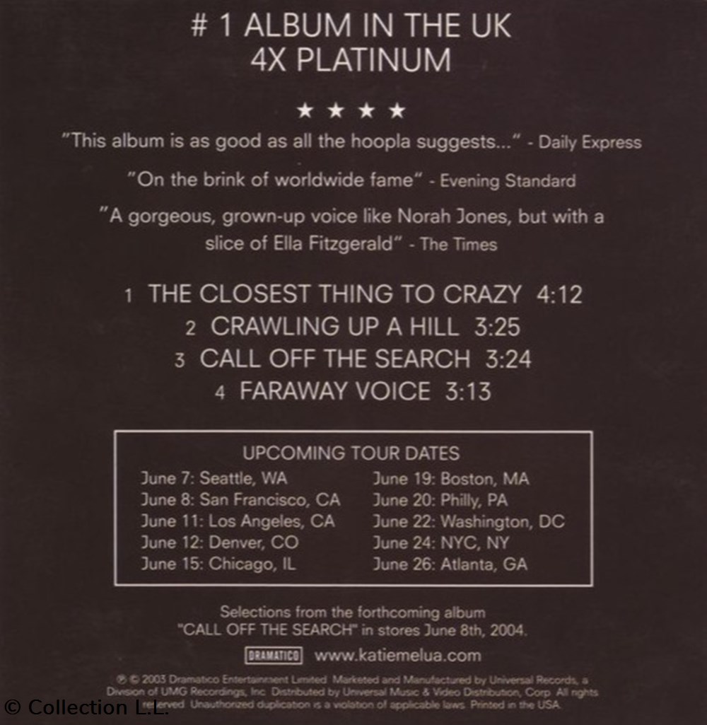 Call Off the Search (album CD Sampler) musique instruments call off the search album cd sampler
