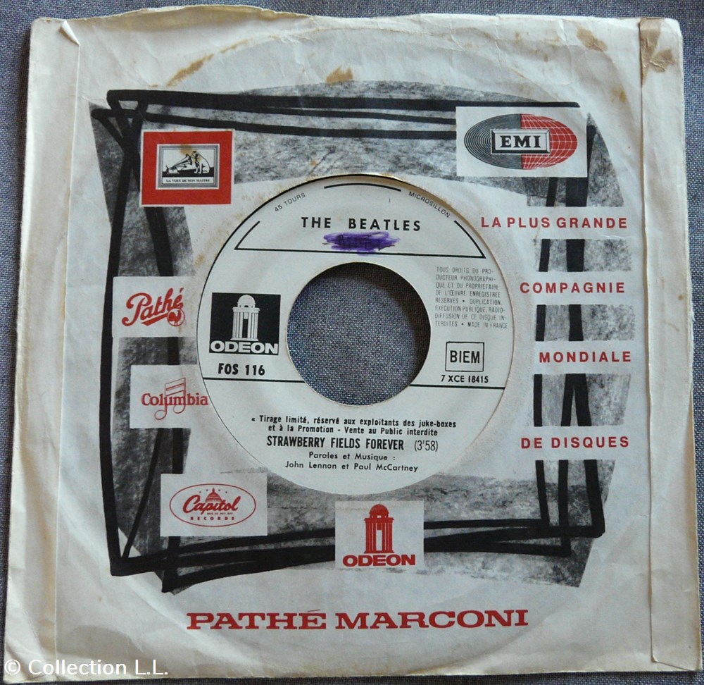 1967∼FOS 116∼Penny Lane musique instruments disques vinyles disque tours 1967 fos 116 penny lane