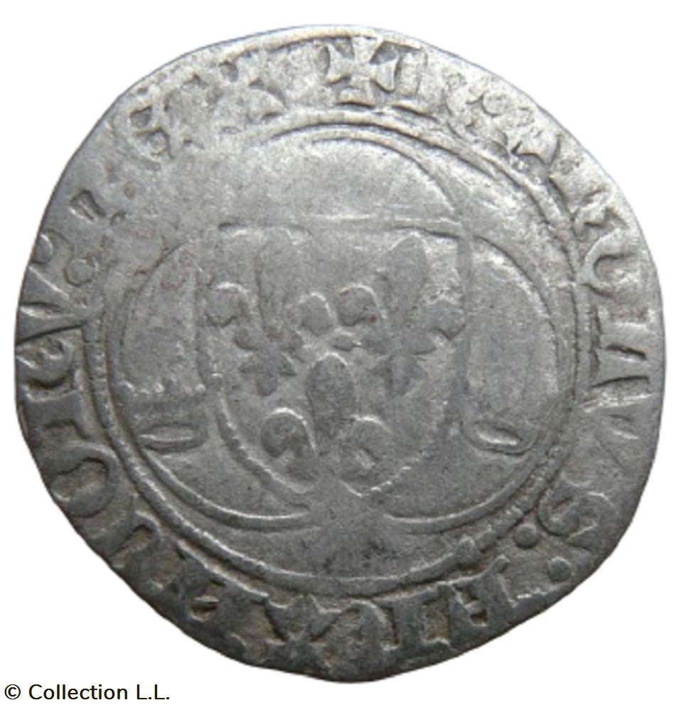monnaie france royale blanc aux couronnelles 1 em poitiers