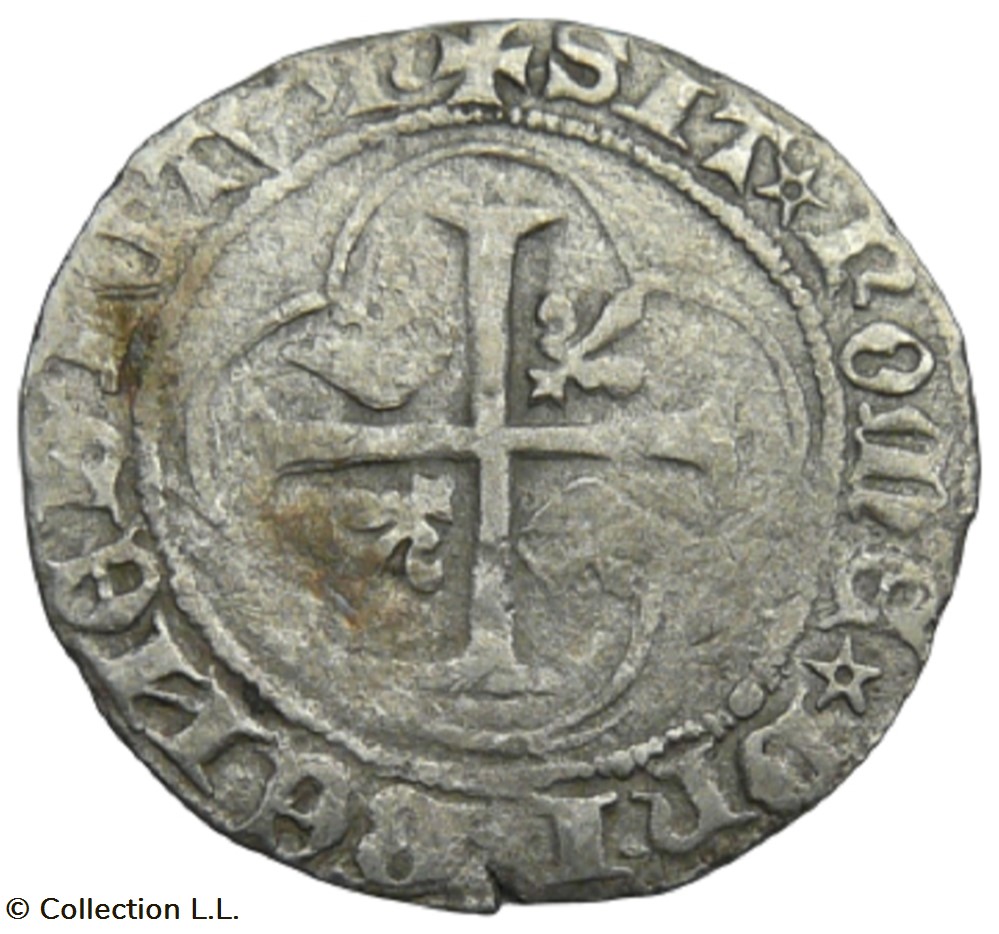 monnaie france royale blanc aux couronnelles 4 em poitiers