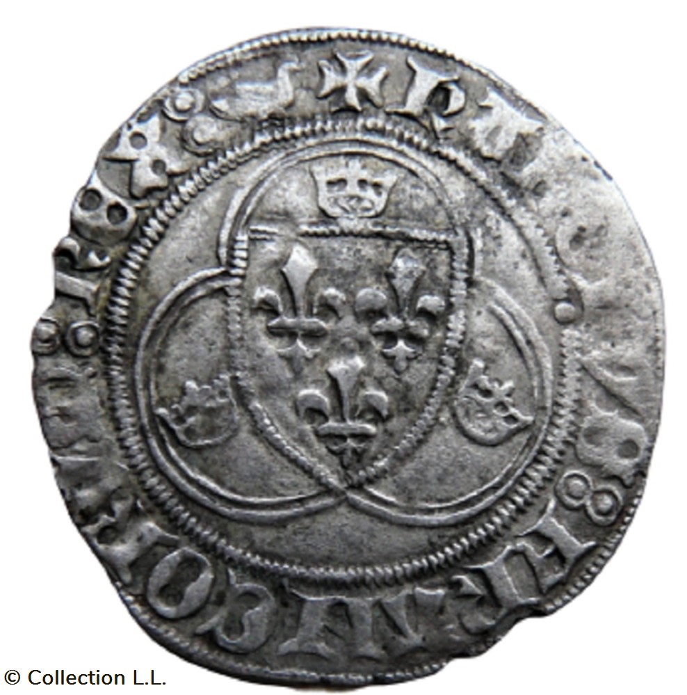 monnaie france royale blanc aux couronnelles 1 em toulouse