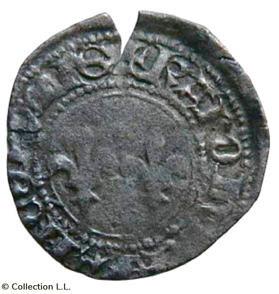 Denier Tournois, 5° type, Poitiers monnaie france a royale denier tournois 5 type poitiers