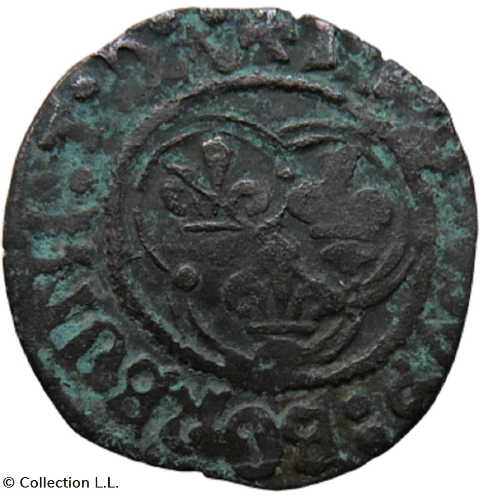 monnaies europe medievale france feodales trevoux seigneurie de jean ii double tournois