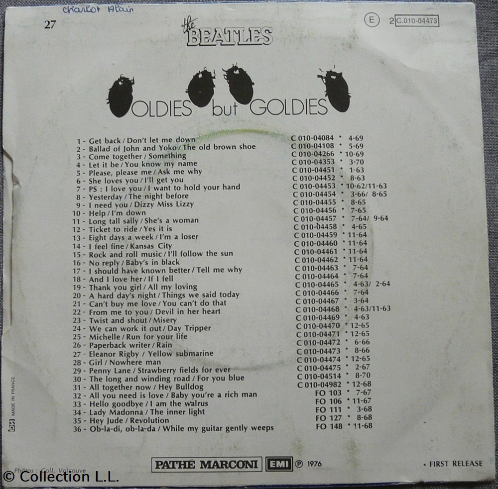 1976∼2C 010 04473∼Eleanor Rigby musique instruments disques vinyles disque tours 1976 2c 010 04473 eleanor rigby