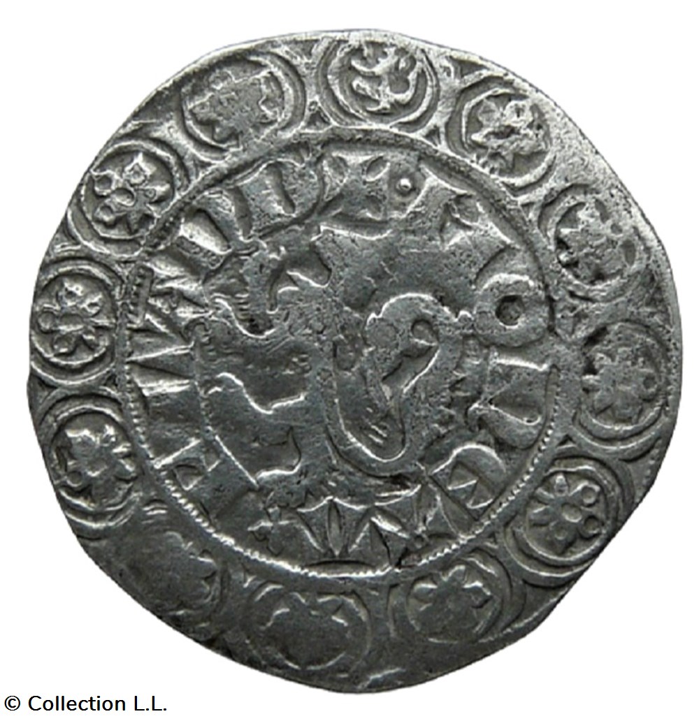 Flandre (Comté de)- Louis II, Gros Compagnon au Lion monnaies europe medievale france feodales flandre comte de louis ii gros compagnon au lion