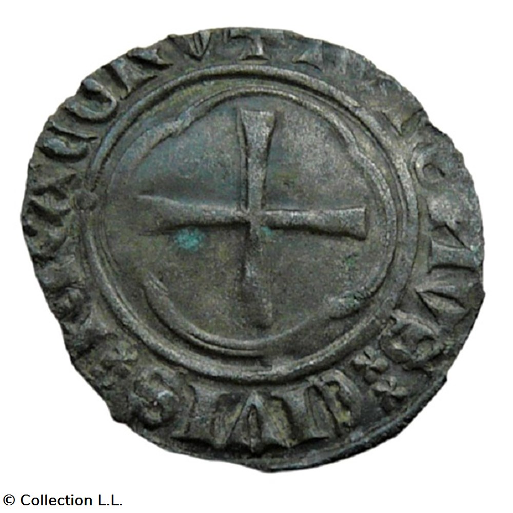 Denier Tournois, 7° type, 2° ém, Rouen monnaies europe medievale a france royales denier tournois 7 type 2 em rouen