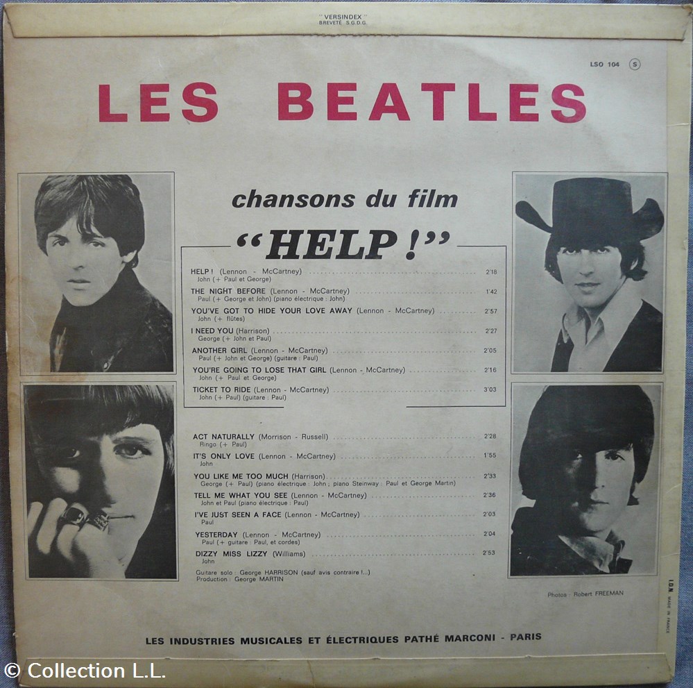 1966∼LSO 104∼Chansons du film "Help!" musique instruments disques vinyles disque tours 1966 lso 104 chansons du film help