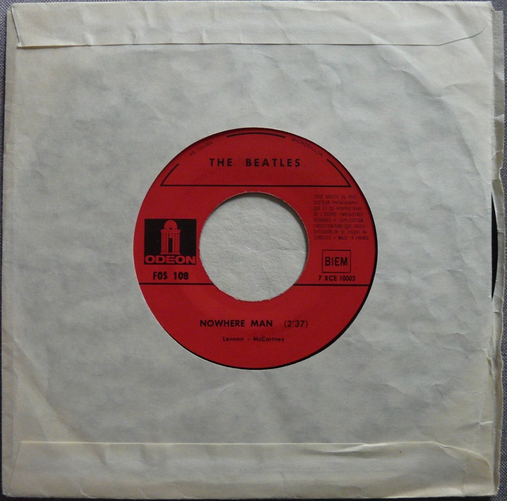 musique instruments disques vinyles disque tours 1966 fos 108 nowhere man