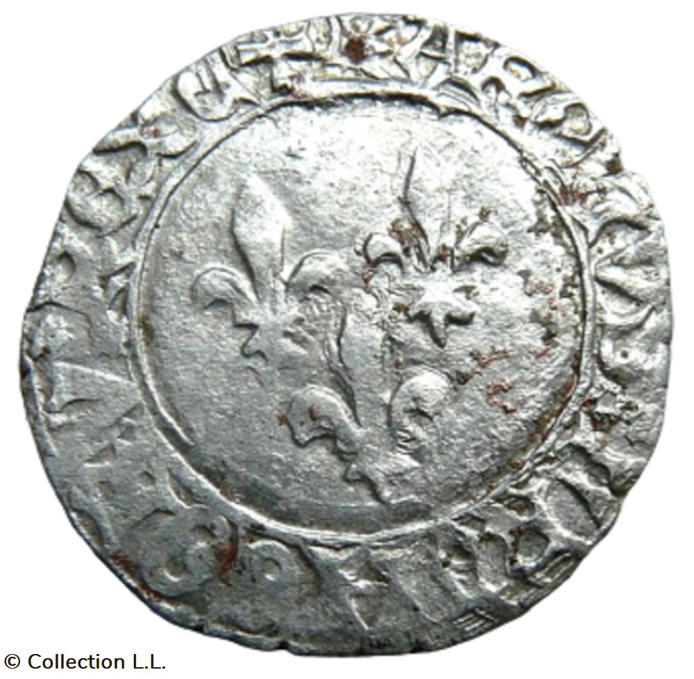 monnaie france royale blanc aux trois lis 1 em chinon