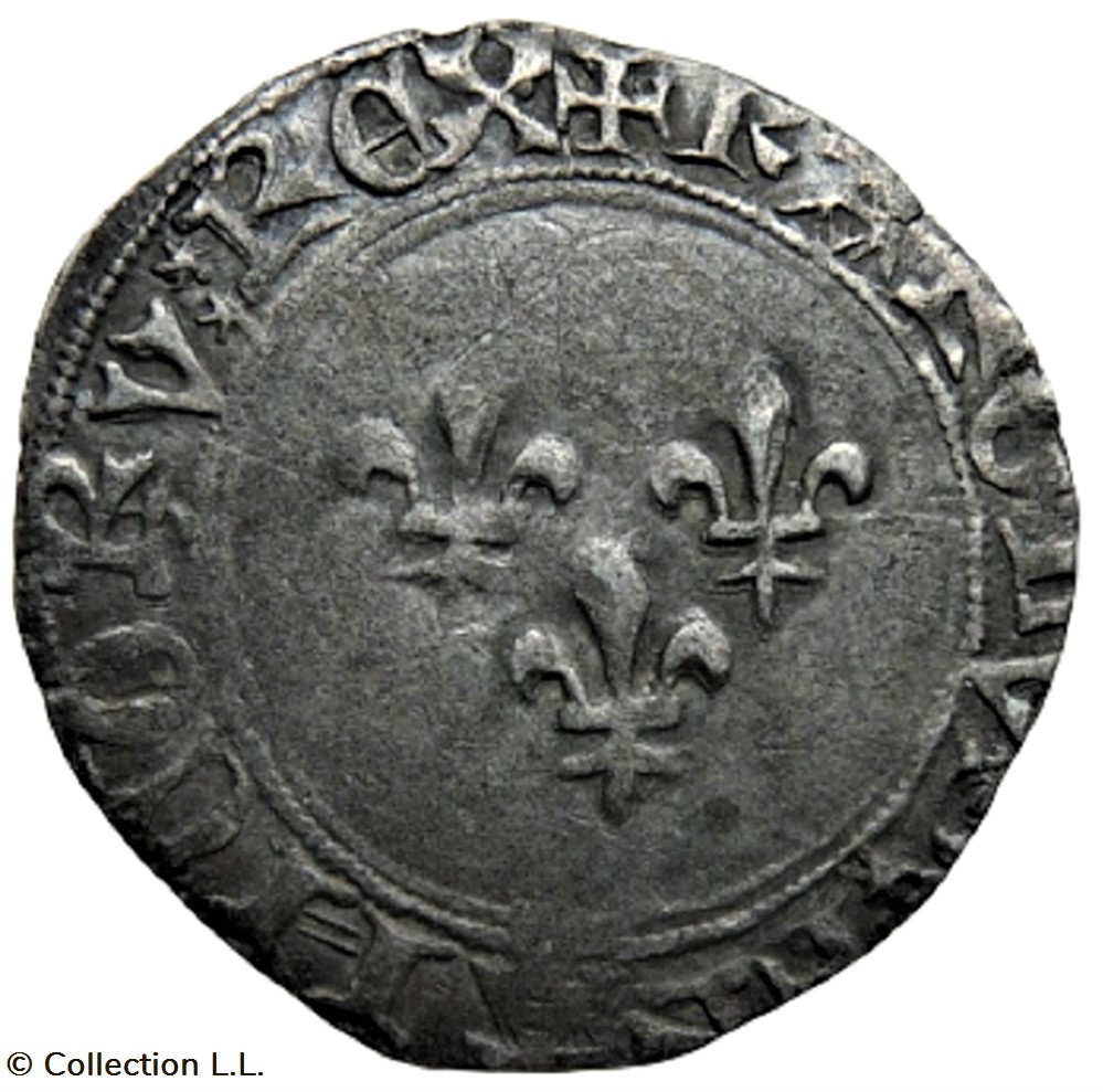 Blanc aux Trois Lis, 1° ém, Limoges monnaie france royale blanc aux trois lis 1 em limoges