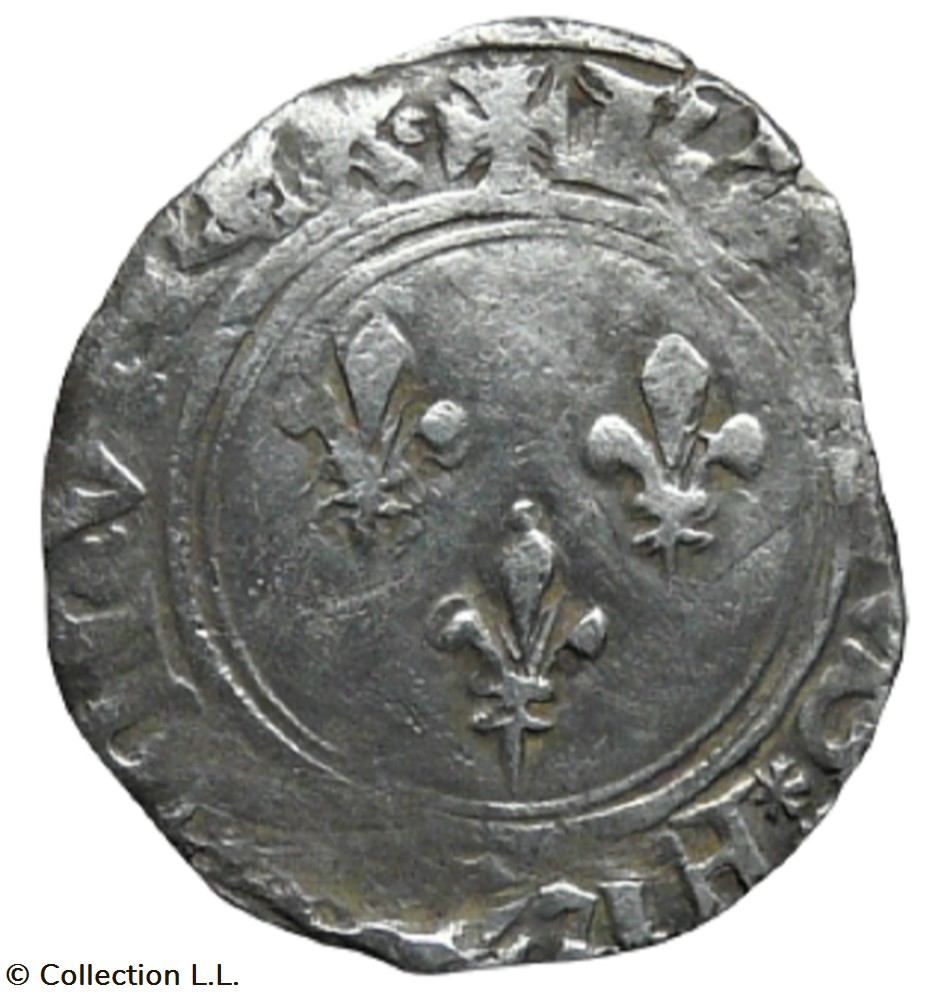 monnaie france royale blanc aux trois lis 1 em villeneuve