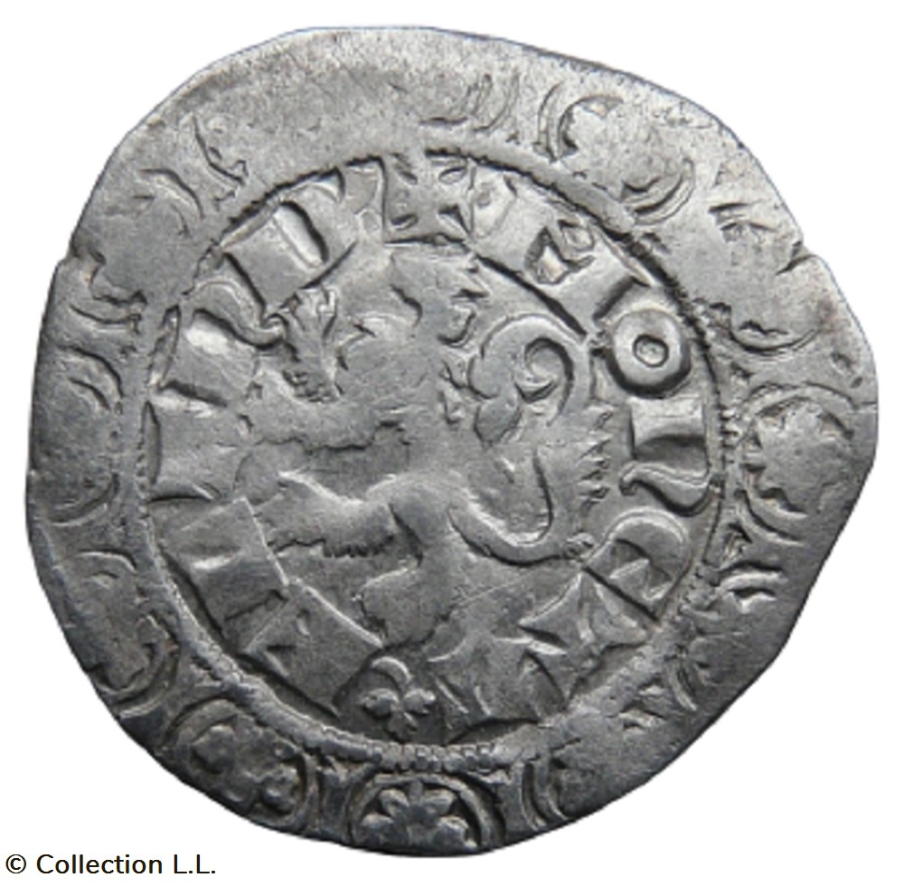 Flandre (Comté de)- Louis II, Gros Compagnon au Lion monnaies europe medievale france feodales flandre comte de louis ii gros compagnon au lion