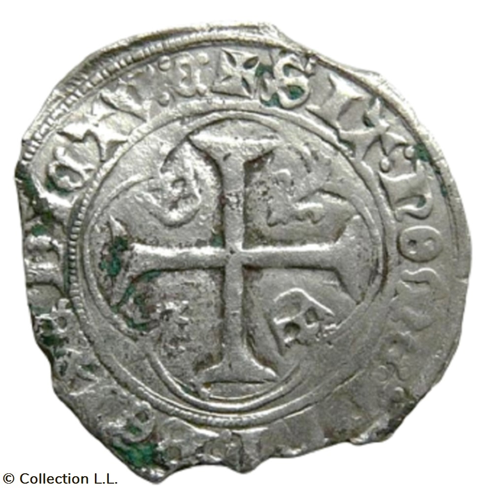 monnaie france royale blanc aux couronnelles 1 em chinon