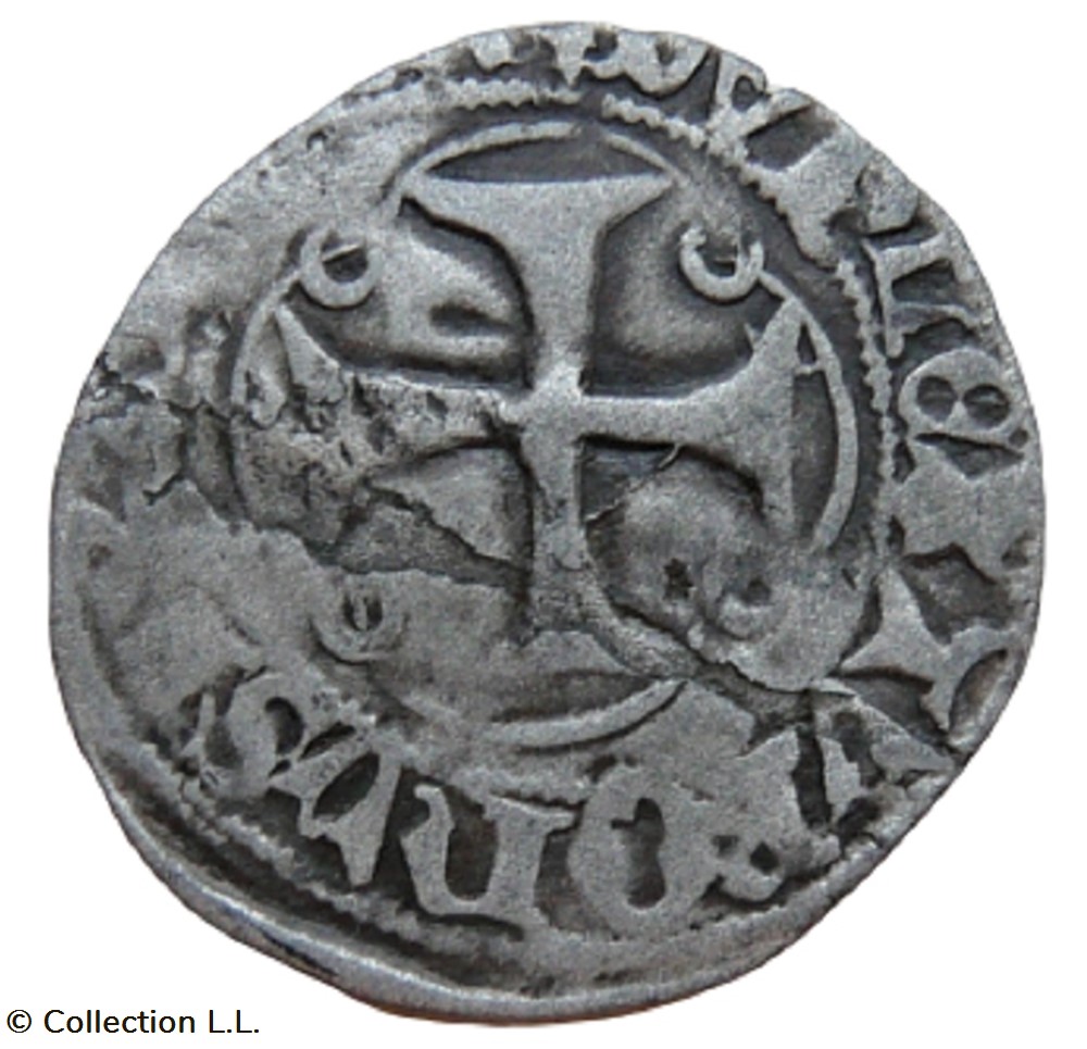 Double Tournois, 8° type, 3° ém, Limoges monnaie france a royale double tournois 8 type 3 em limoges