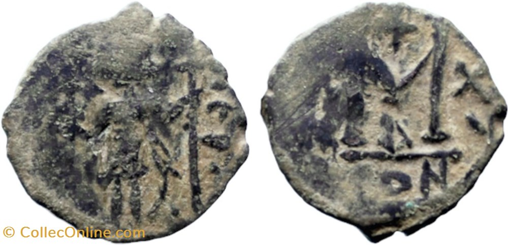 Sear 1260A - Justinian II - Follis coins byzantine to heraclius dynasty sear 1260a justinian ii follis