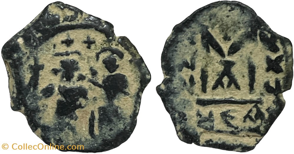 MIB X24 - Heraclius - Follis coins byzantine to dynasty mib x24 heraclius follis