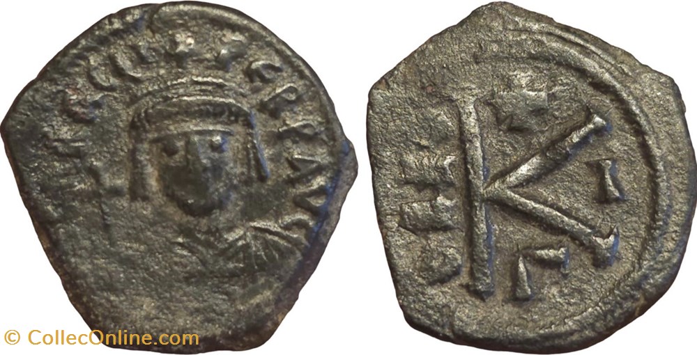 Sear 813 - Heraclius - Half Follis coins byzantine to dynasty sear 813 heraclius half follis