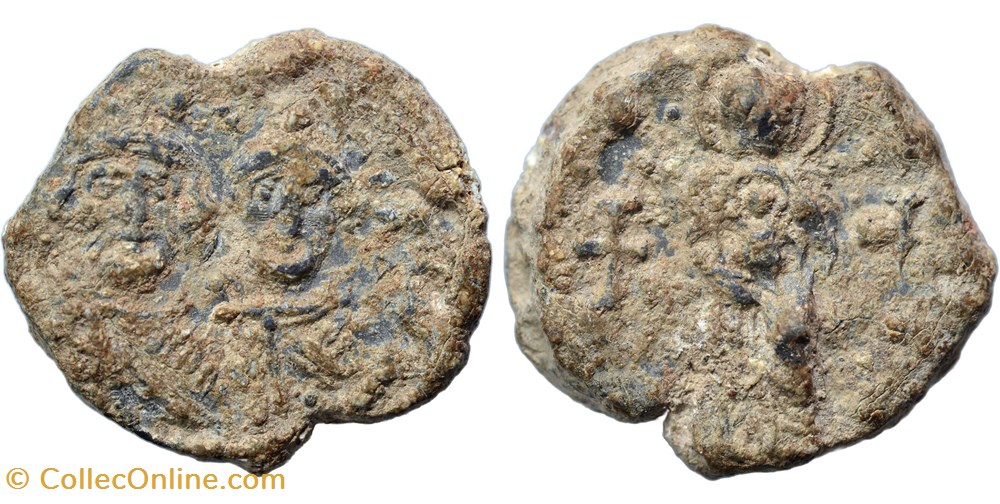 Seal - Heraclius & Heraclius Constantine coins byzantine to dynasty seal heraclius heraclius constantine