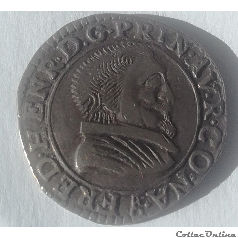 FRÉDÉRIC-HENRI DE NASSAU Teston, type IV A.1 GENI VF35 2 monnaies europe medievale france feodales frederic henri de nassau teston type iv a 1 geni vf35