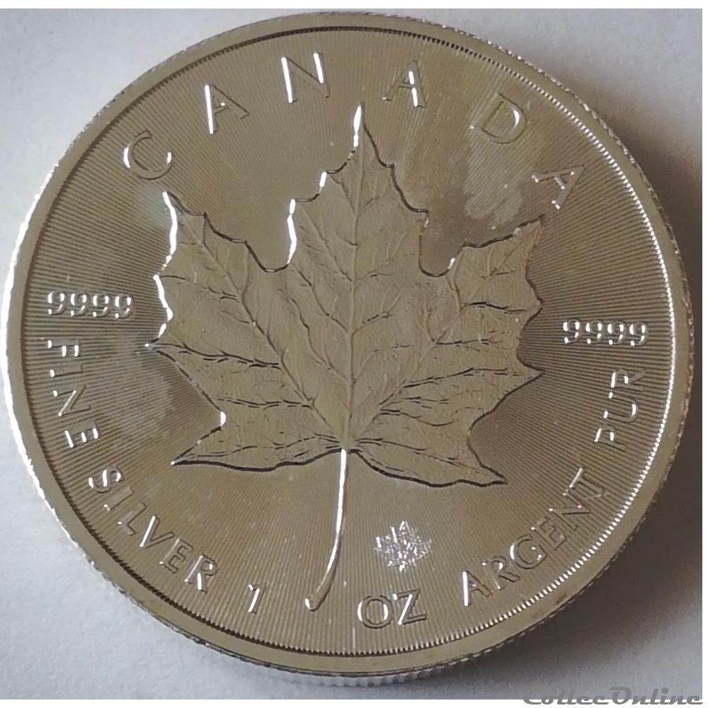 monnaies monde canada 5 dollars 1 once argent 2017