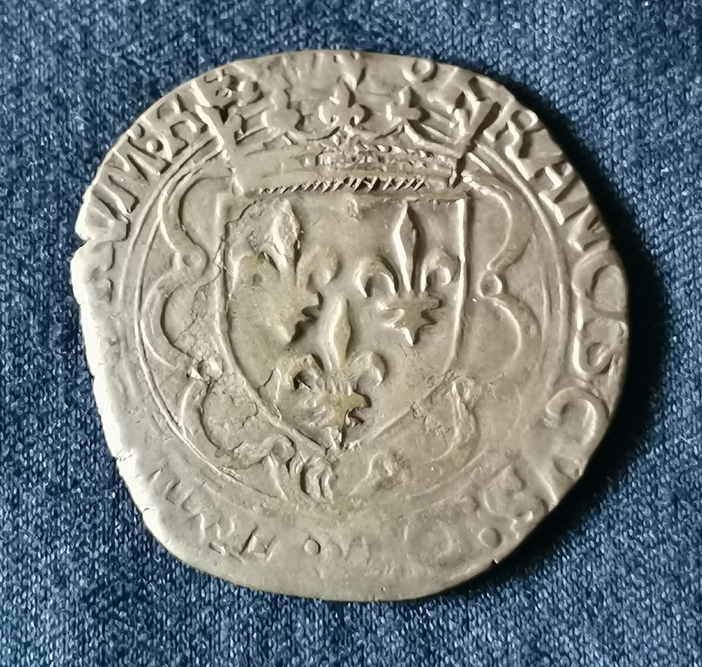 monnaies europe medievale france royales francois 1er 1515 1547 douzain a la croisette