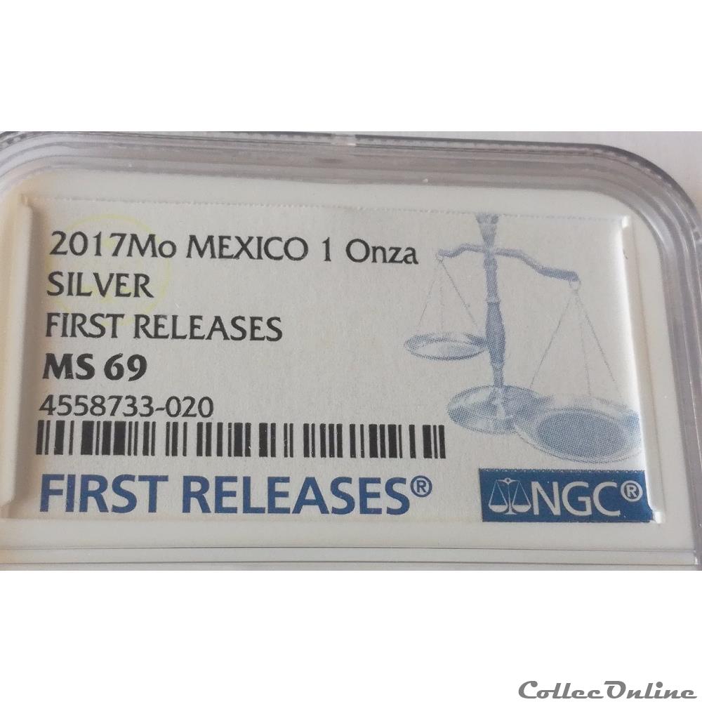 1 Once 2017 MO MEXICO LIBERTAD NGC MS69 FIRST RELEASES 3 monnaies monde mexique 1 once 2017 mo mexico libertad ngc ms69 first releases