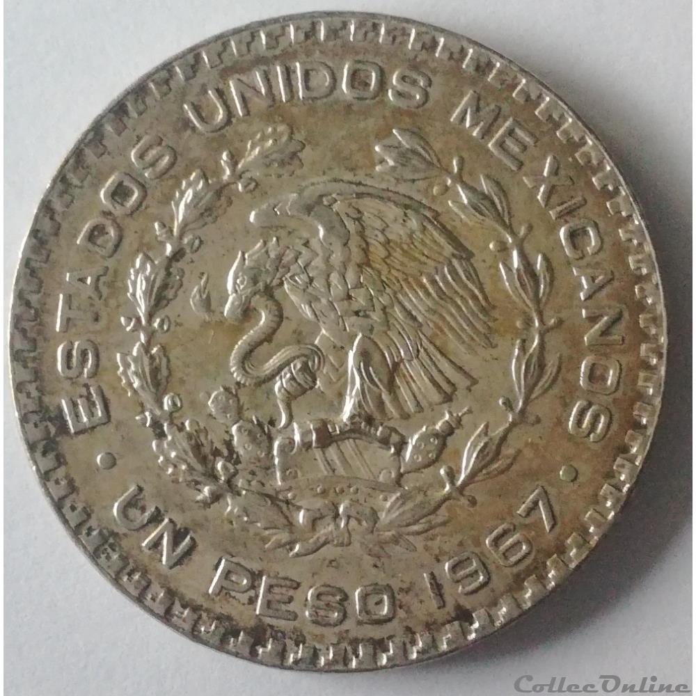 monnaie monde mexique 1 peso 1967 jose morelos y pavon mexico