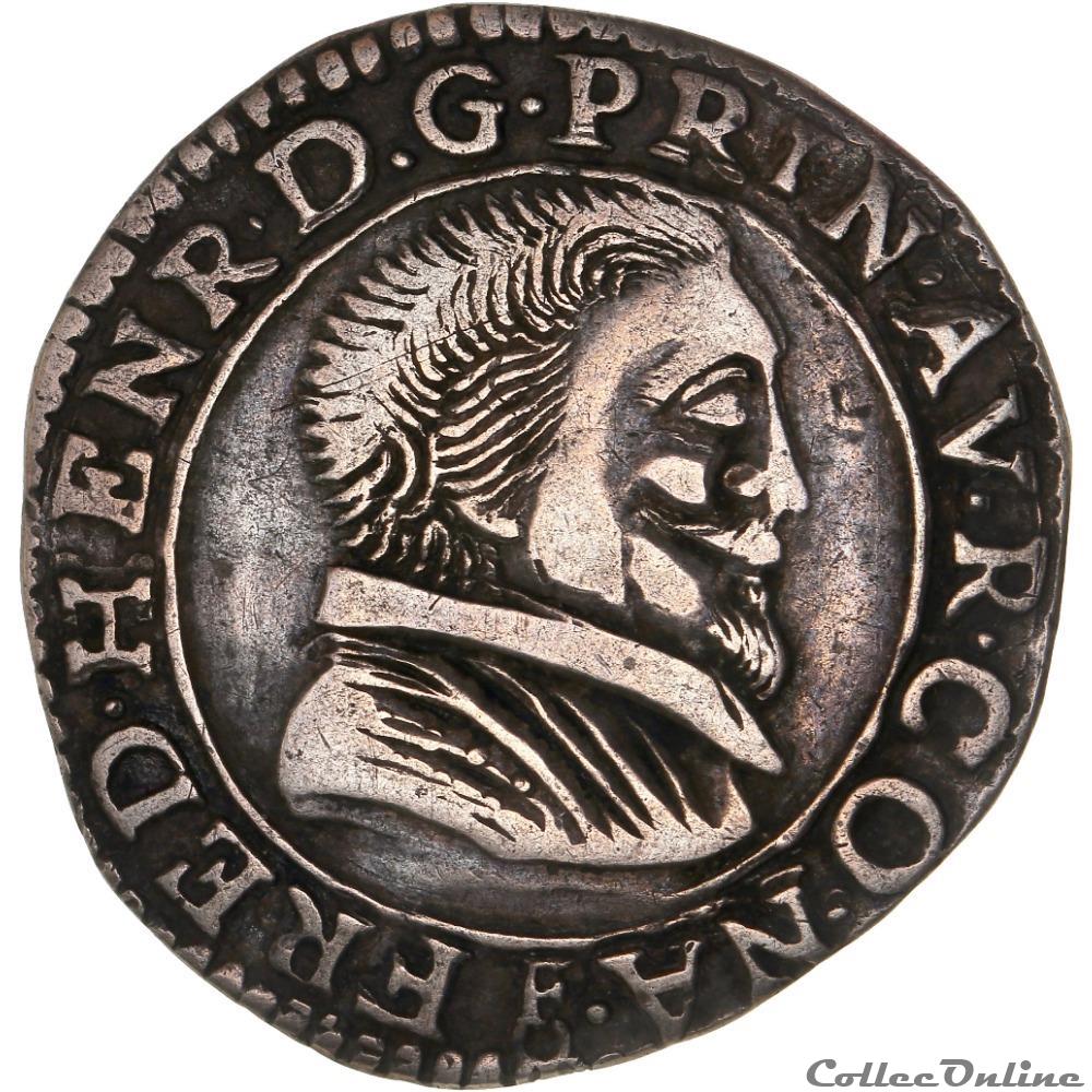 FRÉDÉRIC-HENRI DE NASSAU Teston, type IV A.1 GENI VF35 monnaies europe medievale france feodales frederic henri de nassau teston type iv a 1 geni vf35