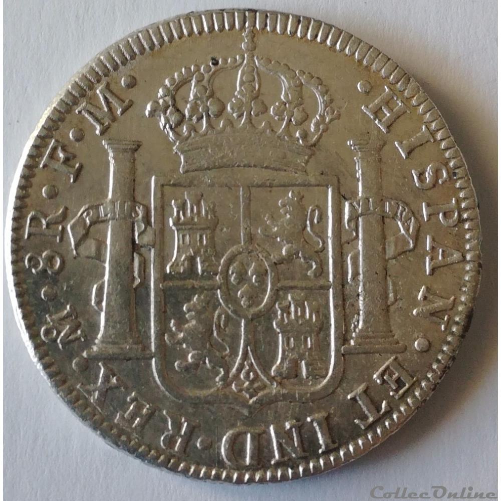 monnaie monde mexique 8 reales 1795 charles iv mexico geni au details