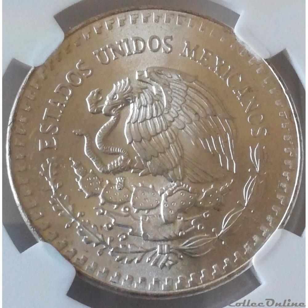 monnaies monde mexique 1 once 1985 mo mexico silver 999 pure libertad ngc ms66